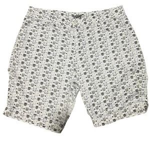 y2k vintage crest jeans skull pattern shorts
